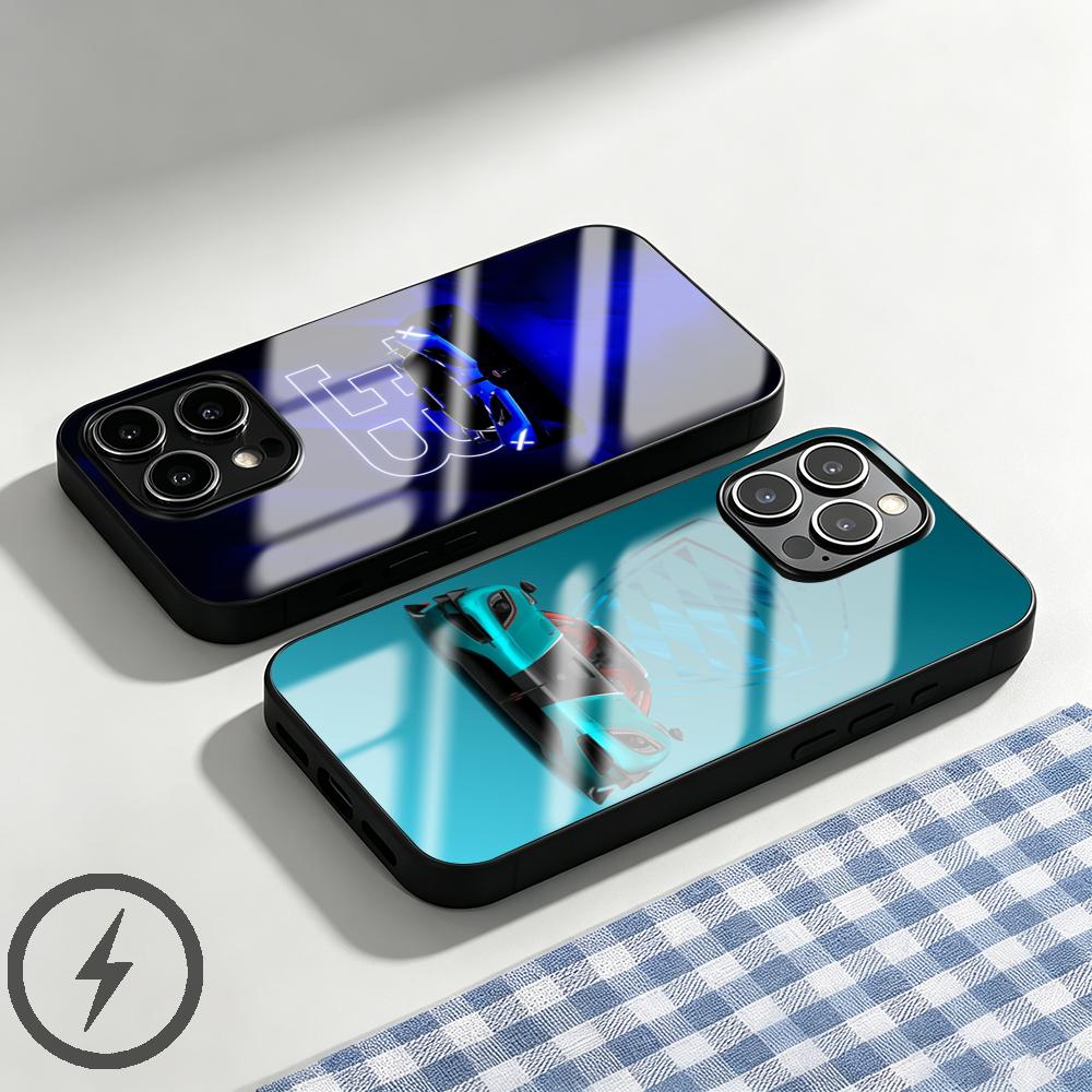 Screen Protector Film - Luxury B-bugattiES Phone Case For iPhone