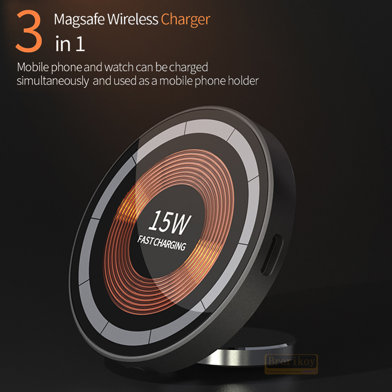 2 in 1 Desktop 15W Magnetic Wi - Smartwatch X12 reseña y precio
