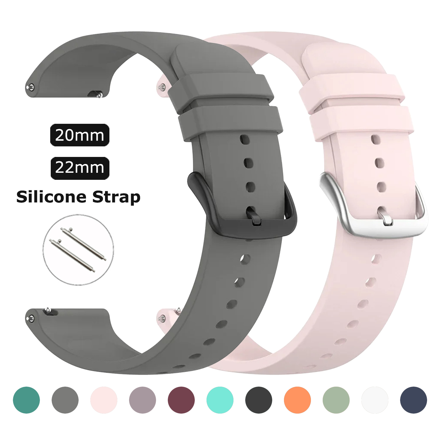 20/22mm Silicone Strap For Fos - Fossil Smartwatch Accessories reseña y precio