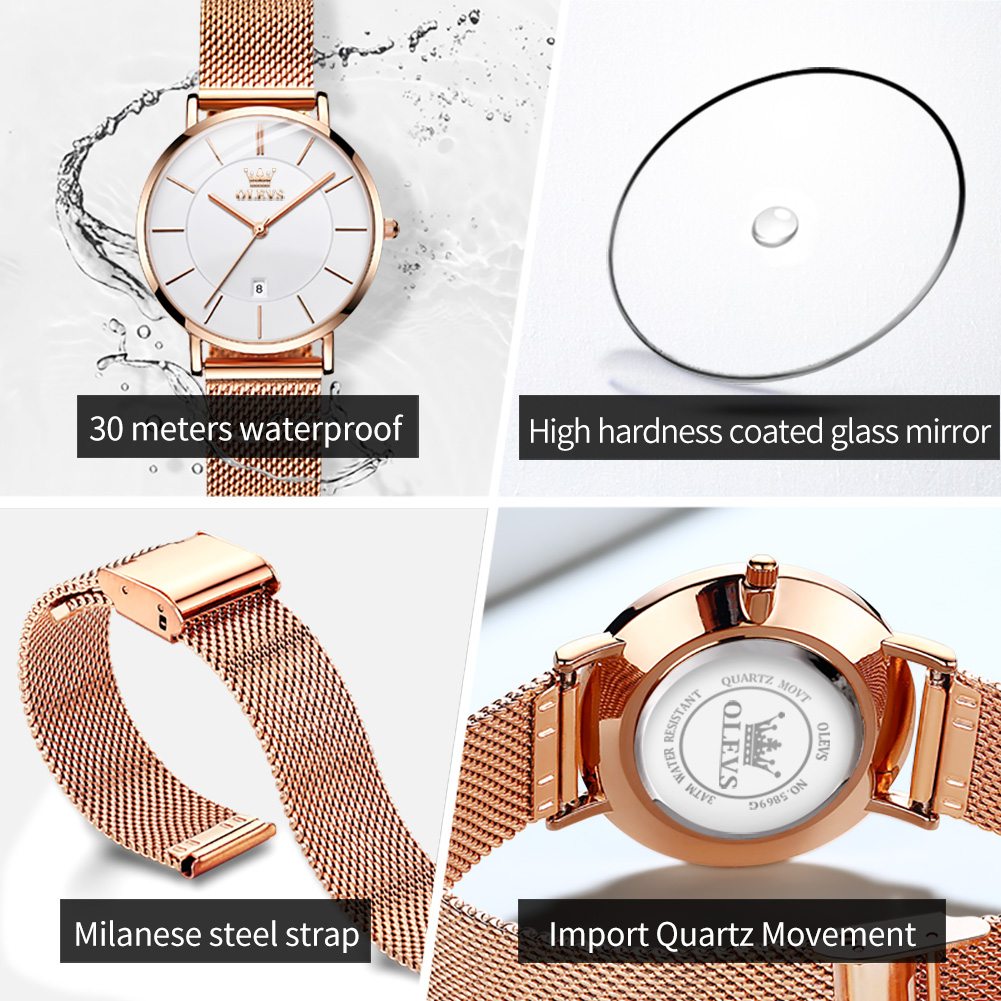 OLEVS Woman Watch 5869 Elegant - Accessories With Watch reseña y precio