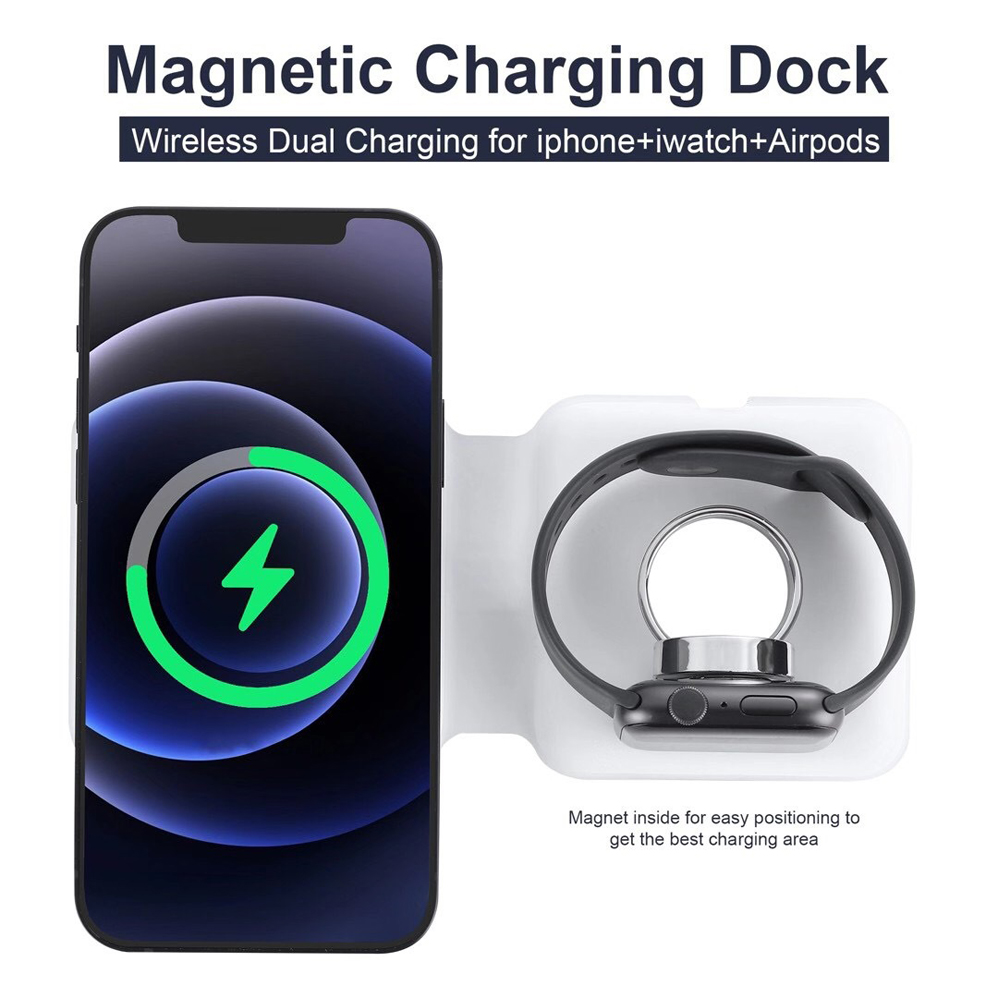 2IN1 Magnetic Wireless Charger - Smartwatch X12 reseña y precio
