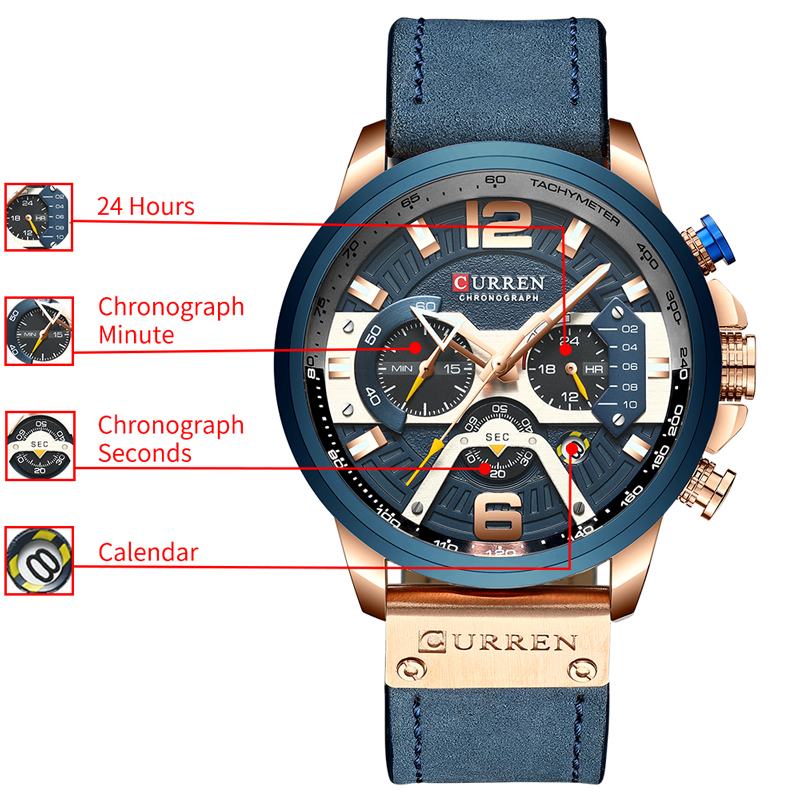 CURREN Casual Sport Watches fo - Smartwatch Guess reseña y precio