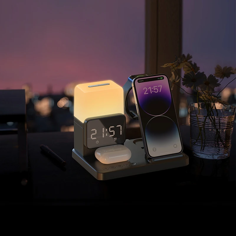 6 in 1 Wireless Charger Stand  - Smartwatch X12 reseña y precio