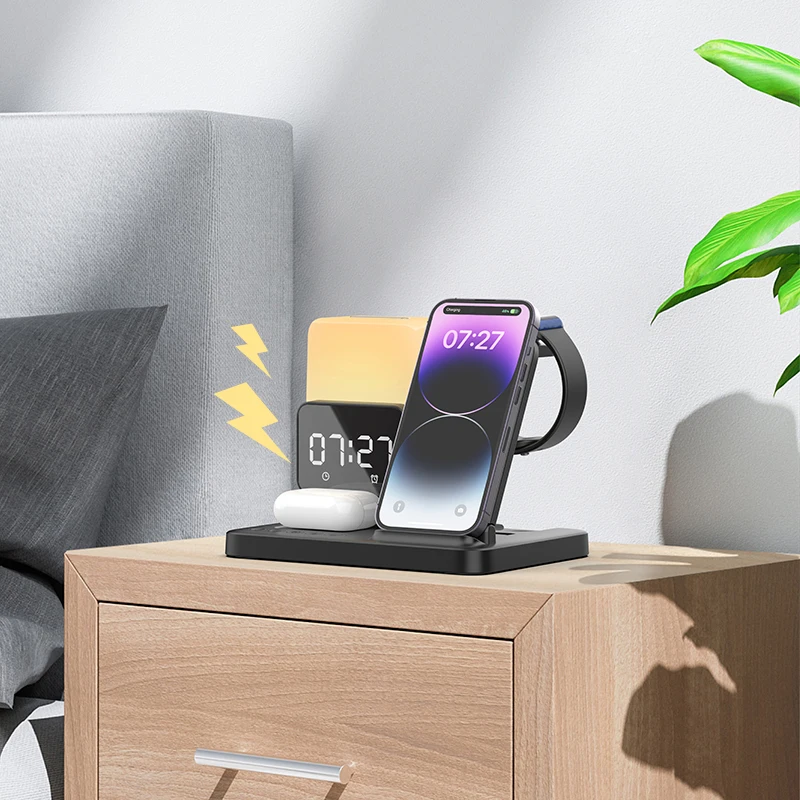 6 in 1 Wireless Charger Stand  - Smartwatch X12 reseña y precio