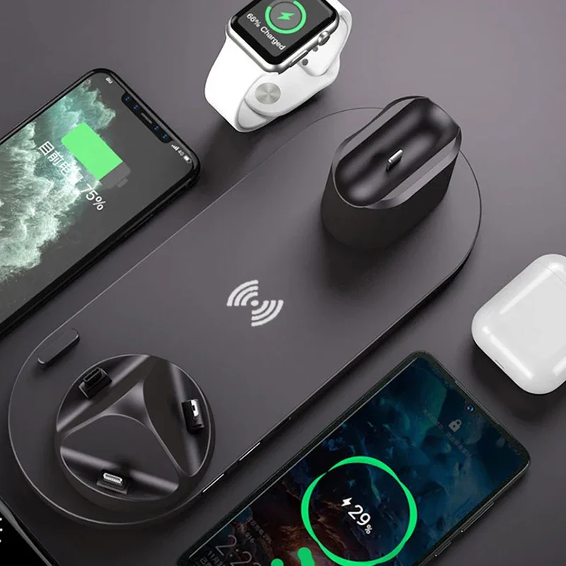 6 in 1 Wireless Charger Stand  - Smartwatch X12 reseña y precio