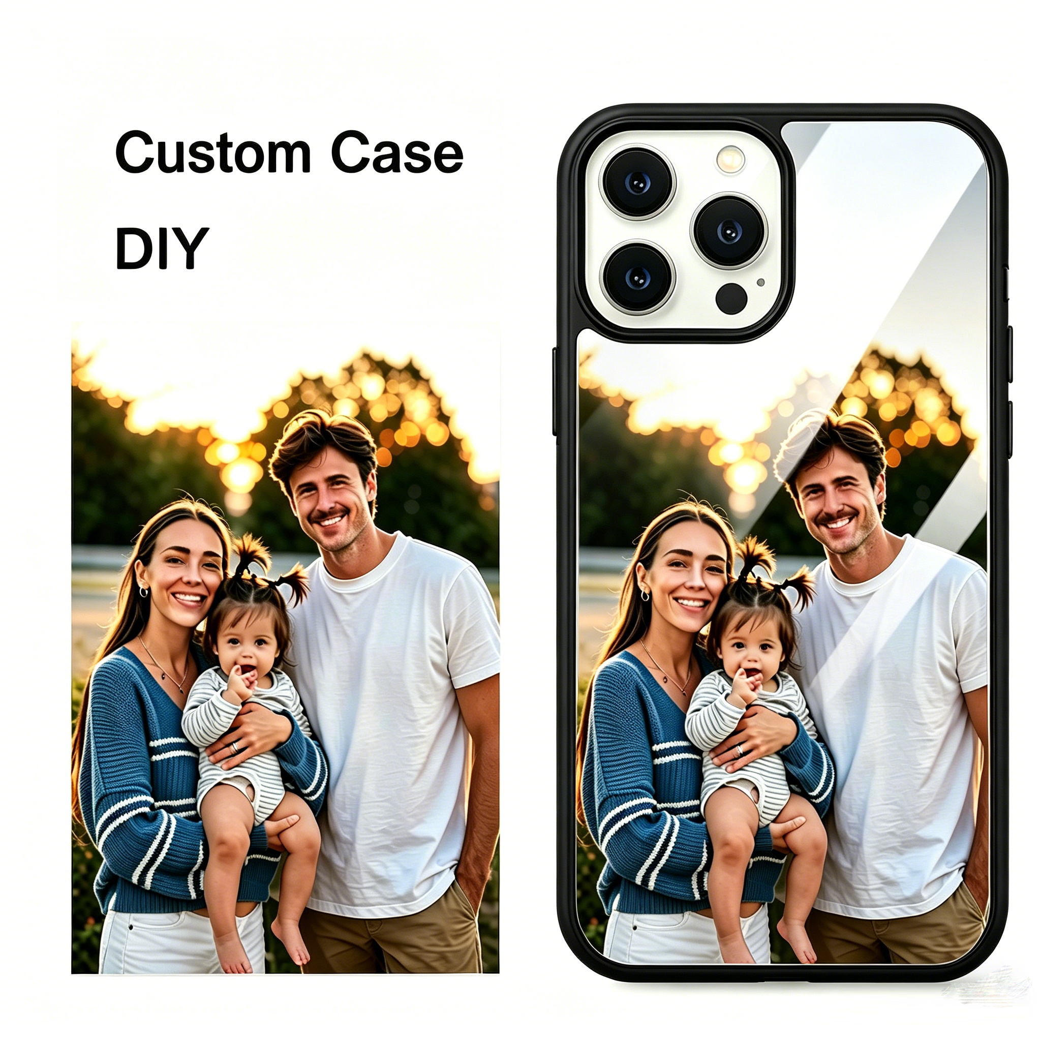 Custom Photo Mirror Glass Case - Screen Protector Film reseña y precio