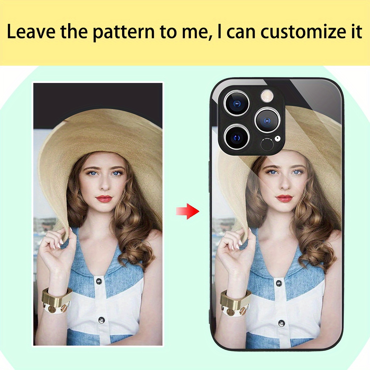 Custom Photo Mirror Glass Case - Screen Protector Film reseña y precio