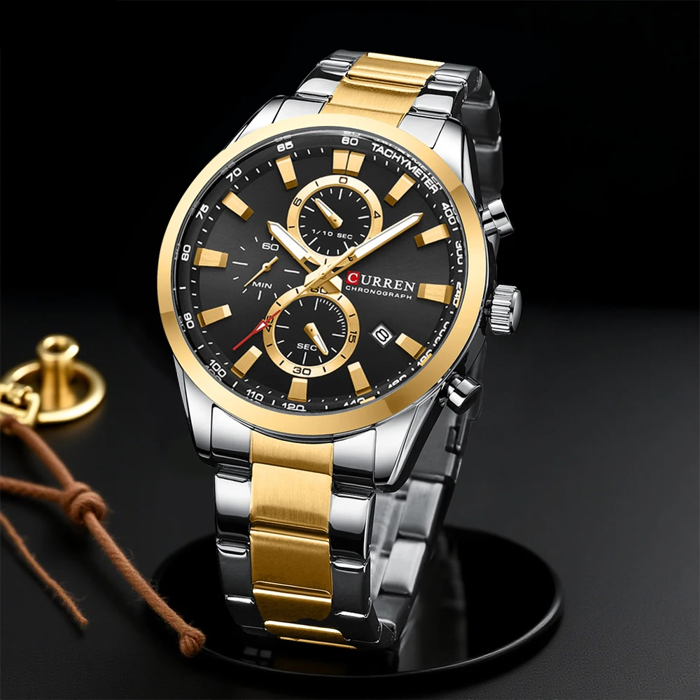 CURREN Casual Quartz Chrono Sp - Accessories With Watch reseña y precio