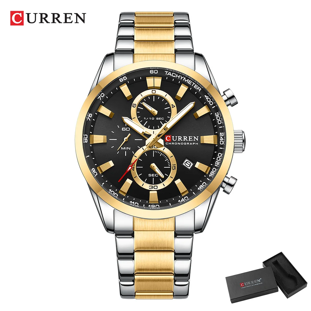 CURREN Casual Quartz Chrono Sp - Accessories With Watch reseña y precio