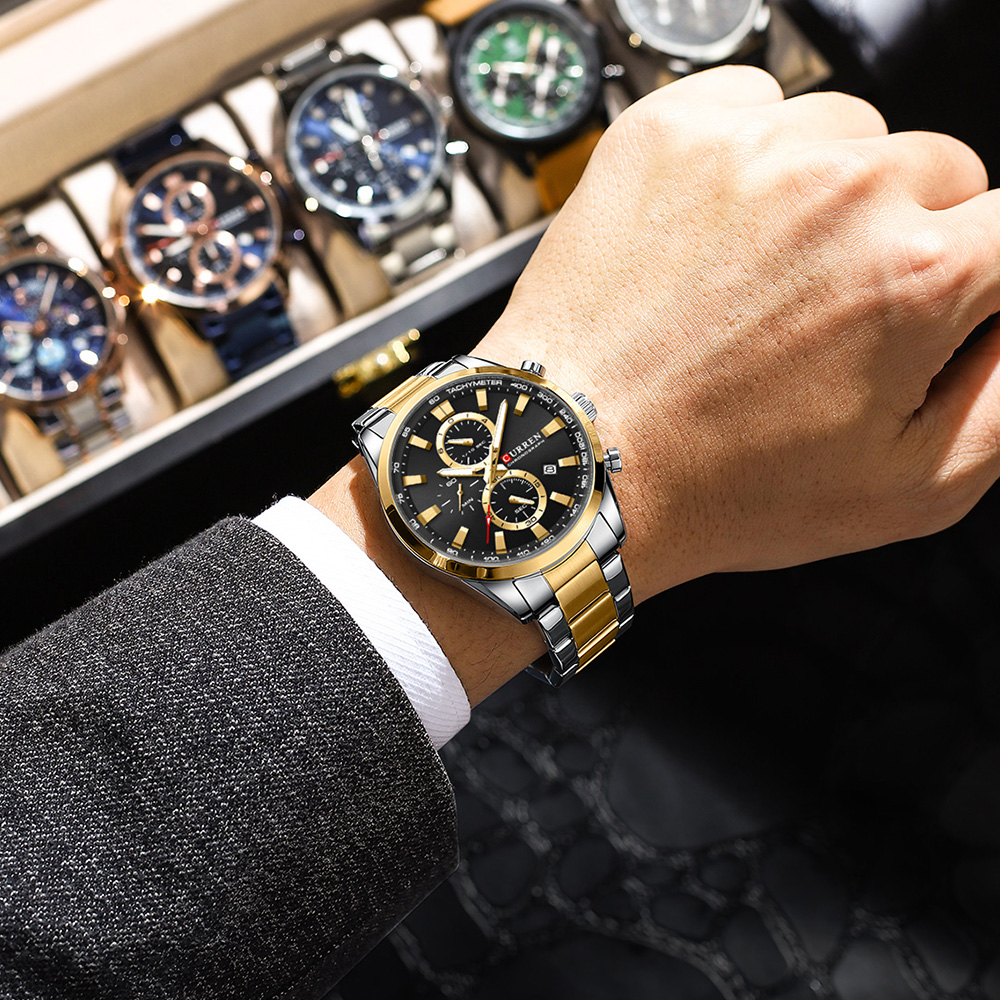 CURREN Casual Quartz Chrono Sp - Accessories With Watch reseña y precio