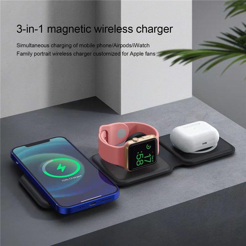 New 3in1 Foldable Wireless Cha - Smartwatch X12 reseña y precio