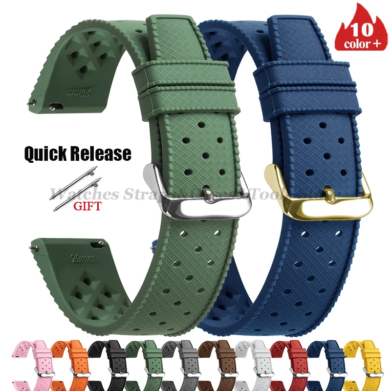 Tropic Silicone Watch Strap 18 - Fossil Smartwatch Accessories reseña y precio