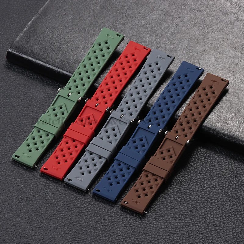 Tropic Silicone Watch Strap 18 - Fossil Smartwatch Accessories reseña y precio