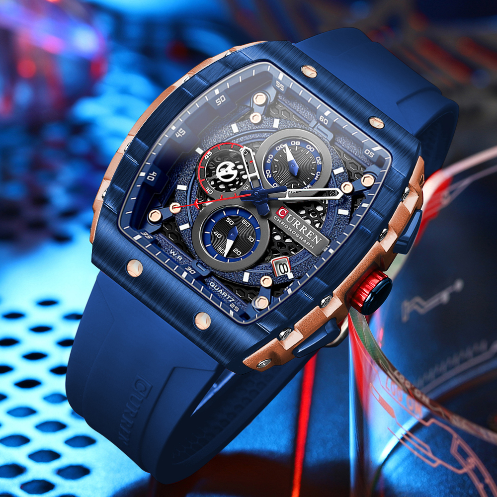 CURREN Sports Unique Rectangul - Smartwatch Guess reseña y precio