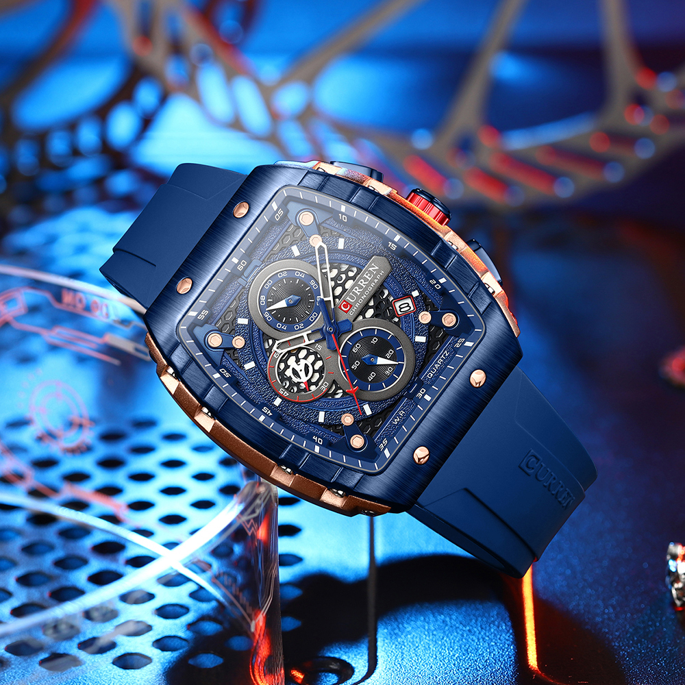 CURREN Sports Unique Rectangul - Smartwatch Guess reseña y precio
