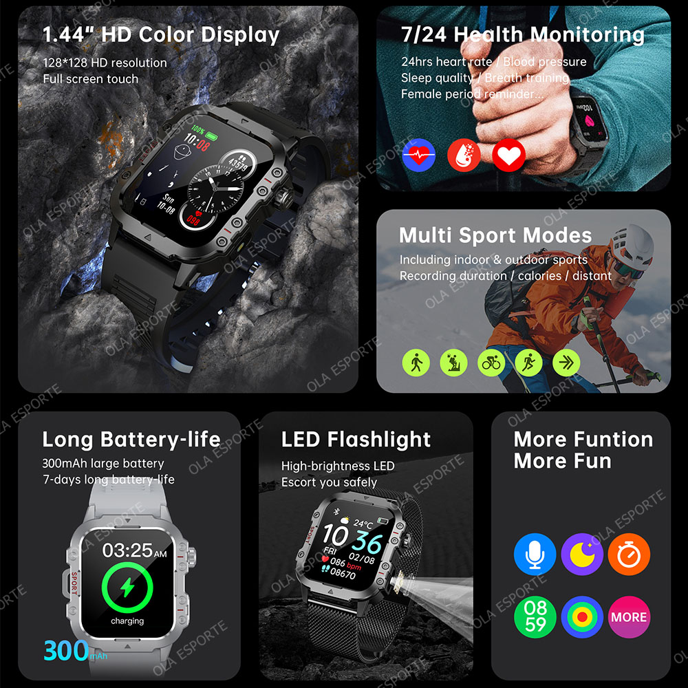 New Military Smart Watch Men I - Smartwatch X12 reseña y precio