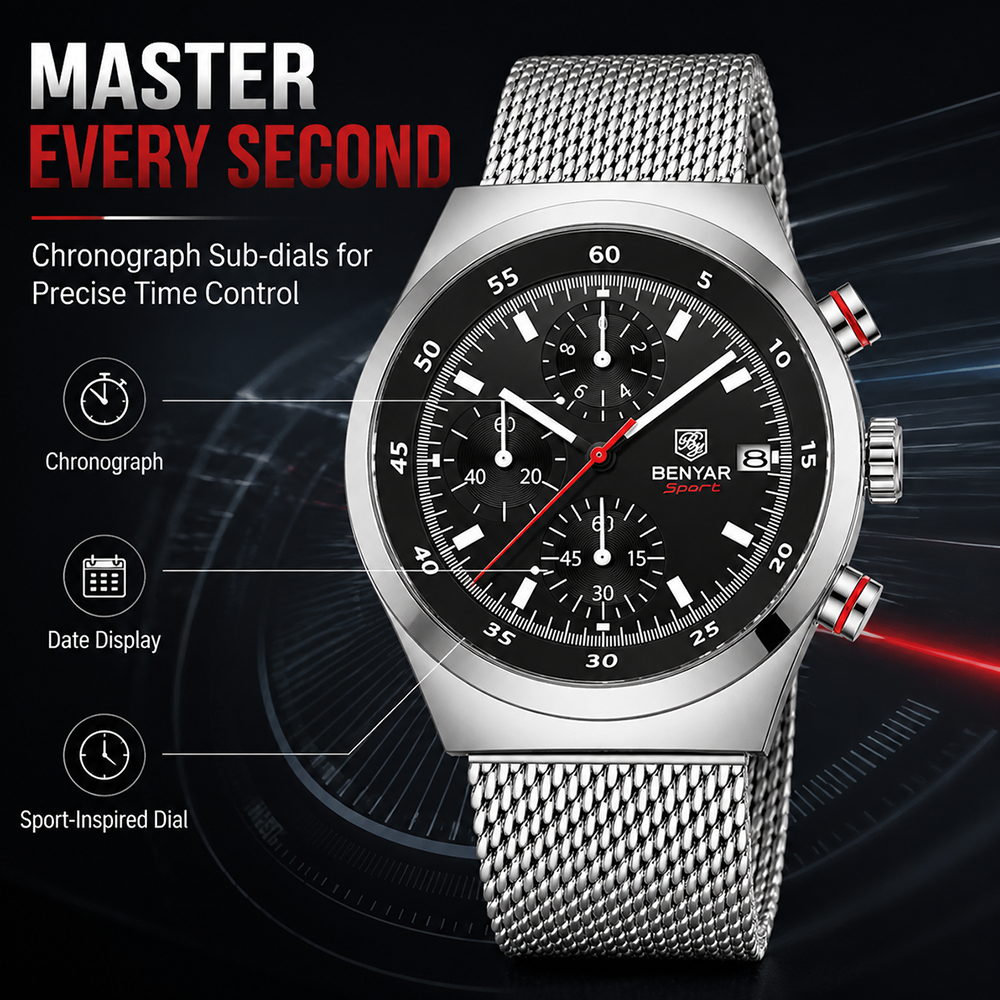 BENYAR Top Luxury Brand Men's  - Accessories With Watch reseña y precio
